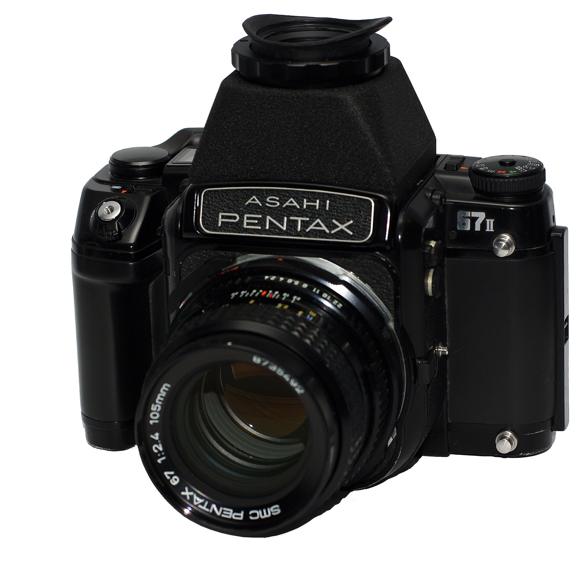 带 AE 取景器的 Pentax 67II 中画幅单反实机